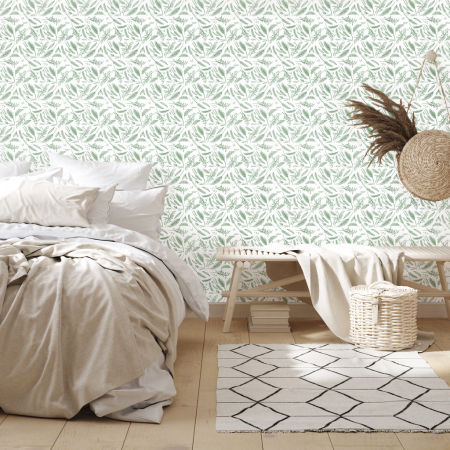 Bílo-zelená tapeta na zeď – žně, obilí, žito, příroda