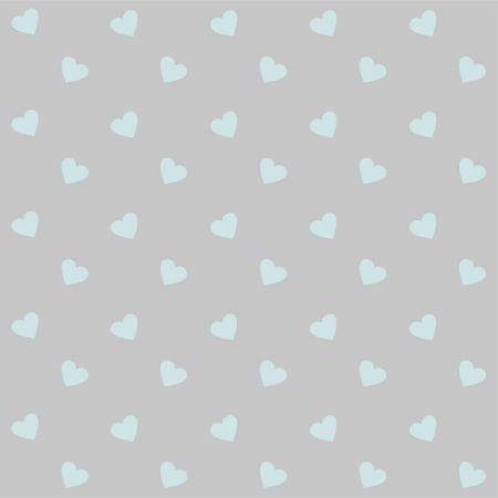 Dekorativní dětská šedá tapeta se srdíčky 5 cm v mátové barvě