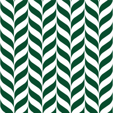 Tapeta se vzorem rybí kosti, bílé a smaragdové listy ve skandinávském stylu