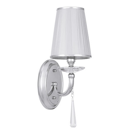 Klasická elegantní chromovaná nástěnná lampa FABIONE s krystaly