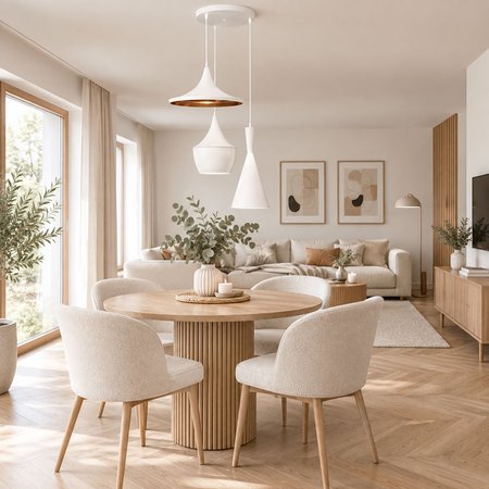 Minimalistická bílá stropní lampa FOGGI W3 trojitý loftový lustr, zlatý vnitřek