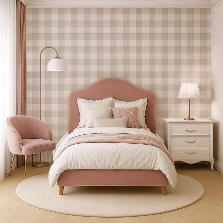 Šedo-bílá kostkovaná tapeta, káro, kostky 10 cm