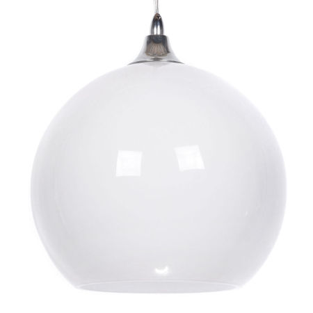 Skleněná bílá koule, skandinávský závěsný lustr MOLTON