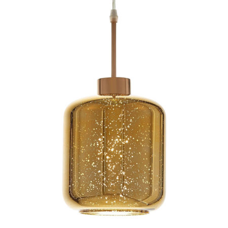 Skleněná zlatá závěsná lampa ALACOSMO moderní design