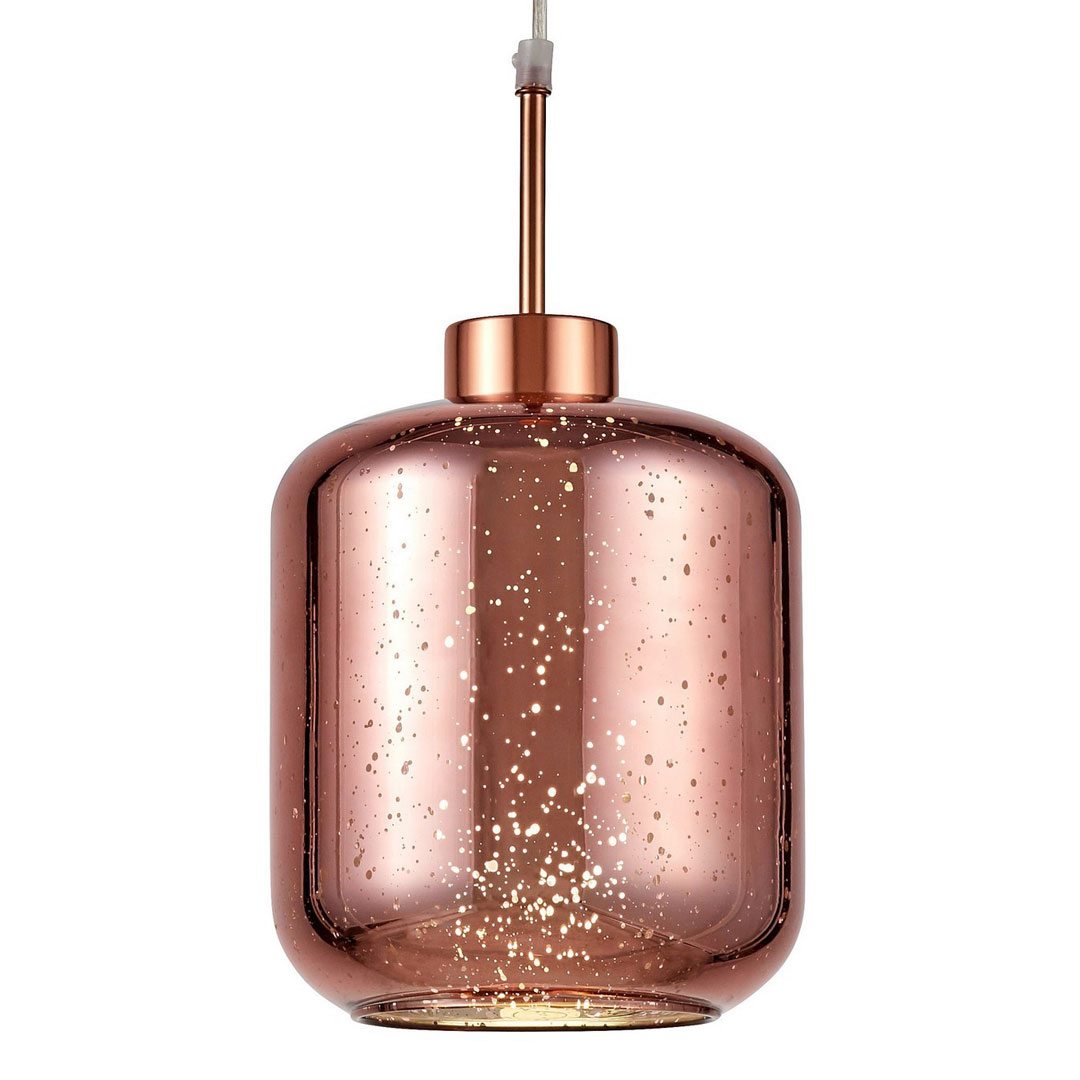 Moderní skleněná lampa svítidlo ALACOSMO růžové zlato rose gold - Lumina Deco obrázek 1