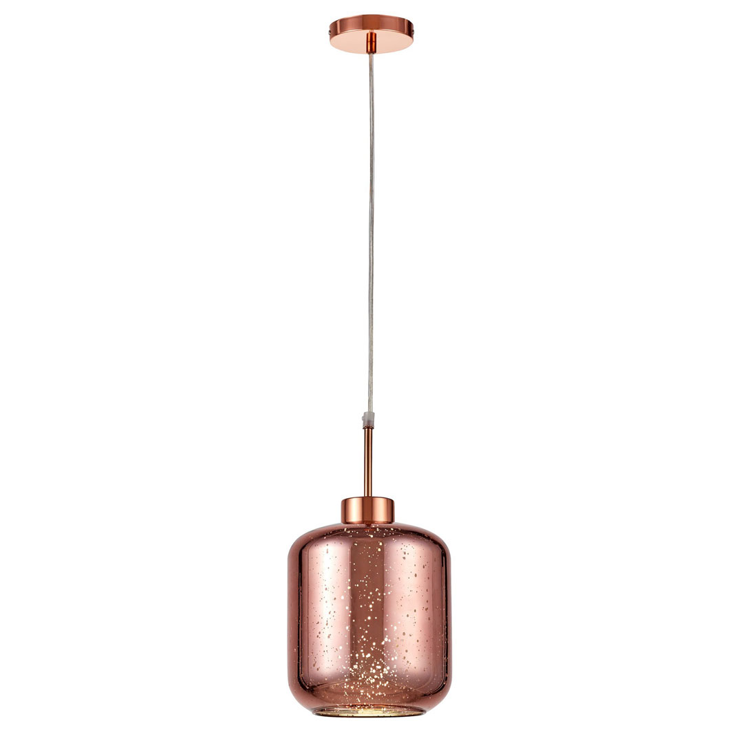Moderní skleněná lampa svítidlo ALACOSMO růžové zlato rose gold - Lumina Deco obrázek 3