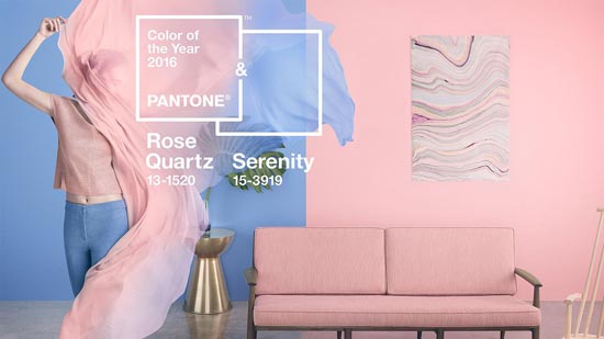 Barvy Pantone 2016: Rose Quartz a Serenity
