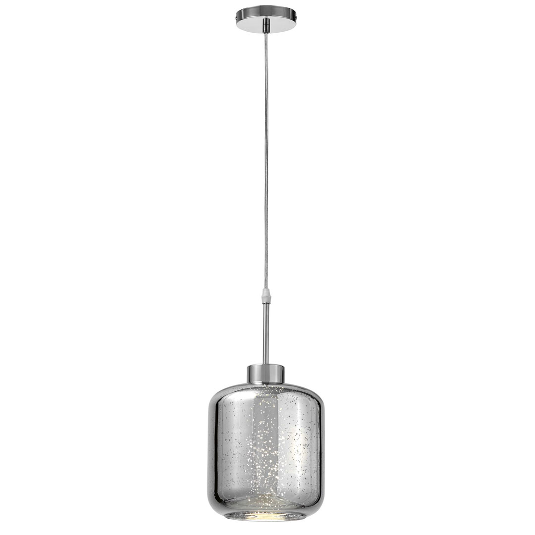 Stříbrné stropní svítidlo ALACOSMO chromované skleněné moderní - Lumina Deco obrázek 3