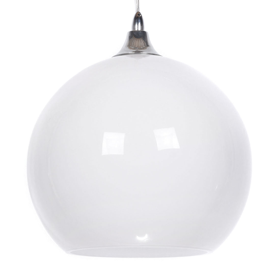 Skleněná bílá koule, skandinávský závěsný lustr MOLTON - Lumina Deco obrázek 1