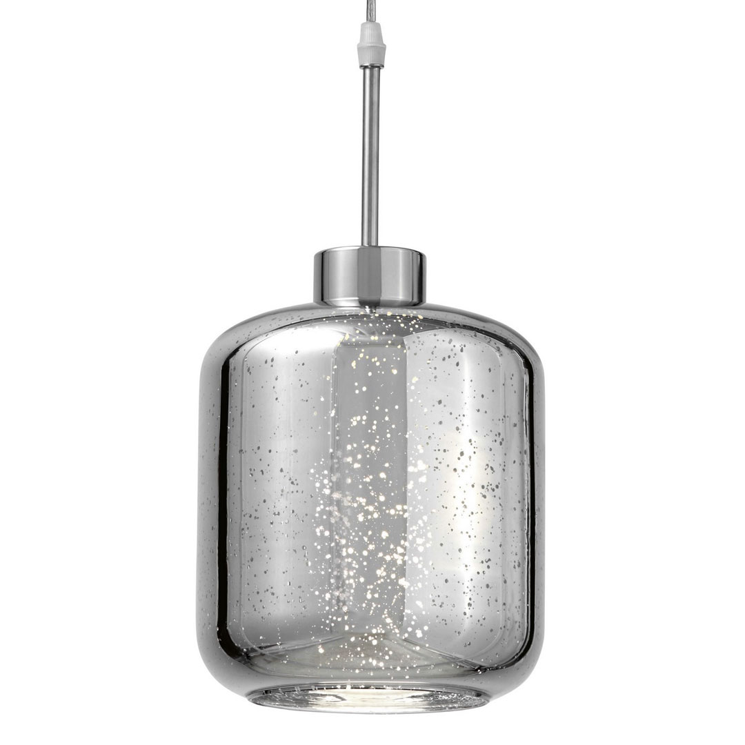 Skleněný chromovaný trojitý lustr ALACOSMO, moderní svítidlo - Lumina Deco obrázek 3
