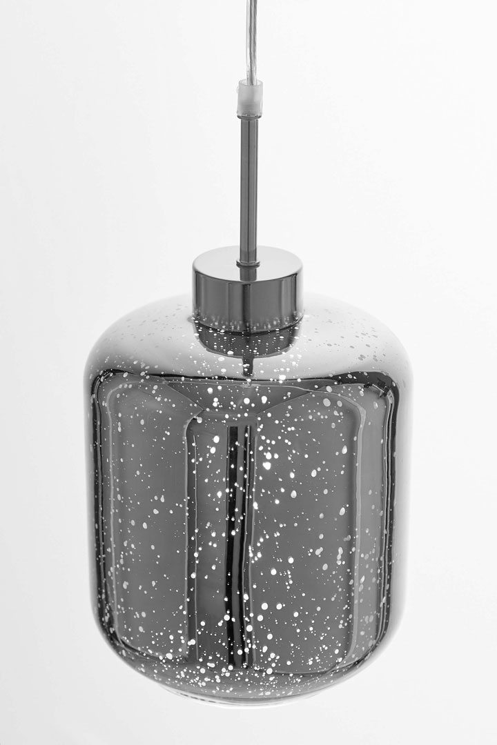 Skleněný chromovaný trojitý lustr ALACOSMO, moderní svítidlo - Lumina Deco obrázek 4