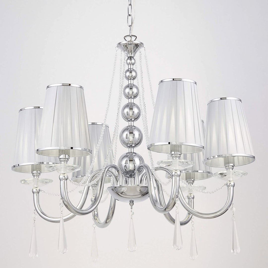 Vícebodový křišťálový lustr FABIONE W6 klasický chromovaný - Lumina Deco obrázek 4